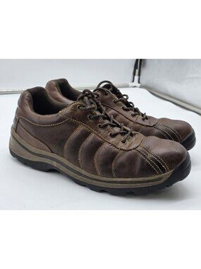 Outland Shoes Mens Size 12 Brown Leather Lace Up Casual Comfort Damaged Sneakers